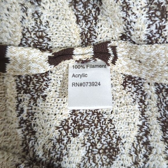 Ming Wang Sweater Dress Petite Small Cowl Neck Brown Animal Print - Picture 7 of 10